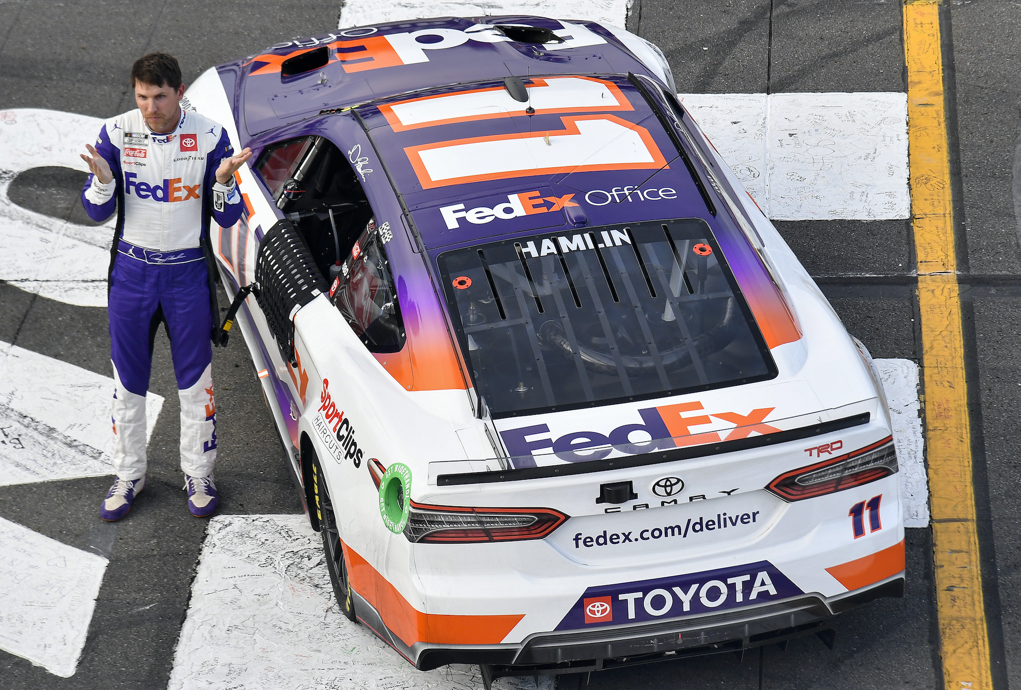 Denny Hamlin Responds to Disqualification on Social Media, Including 1 Surprising Comment That Mysteriously Disappears