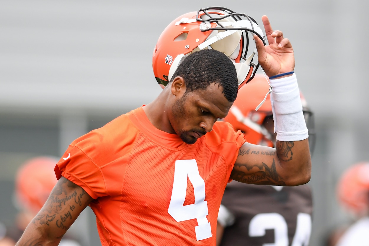 Deshaun Watson during Cleveland Browns mandatory minicamp.