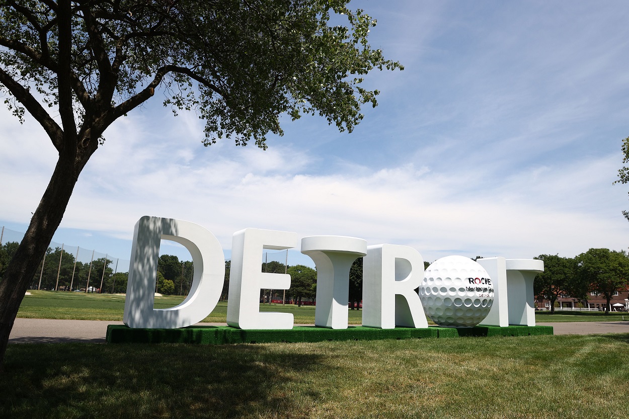 Signage at Detroit Golf Club, home of the PGA Tour Rocket Mortgage Classic