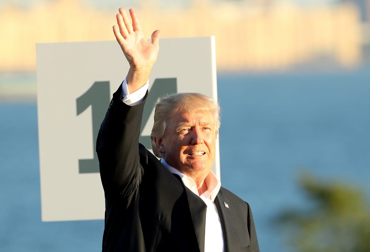 Donald Trump at The Presidents Cup in 2017