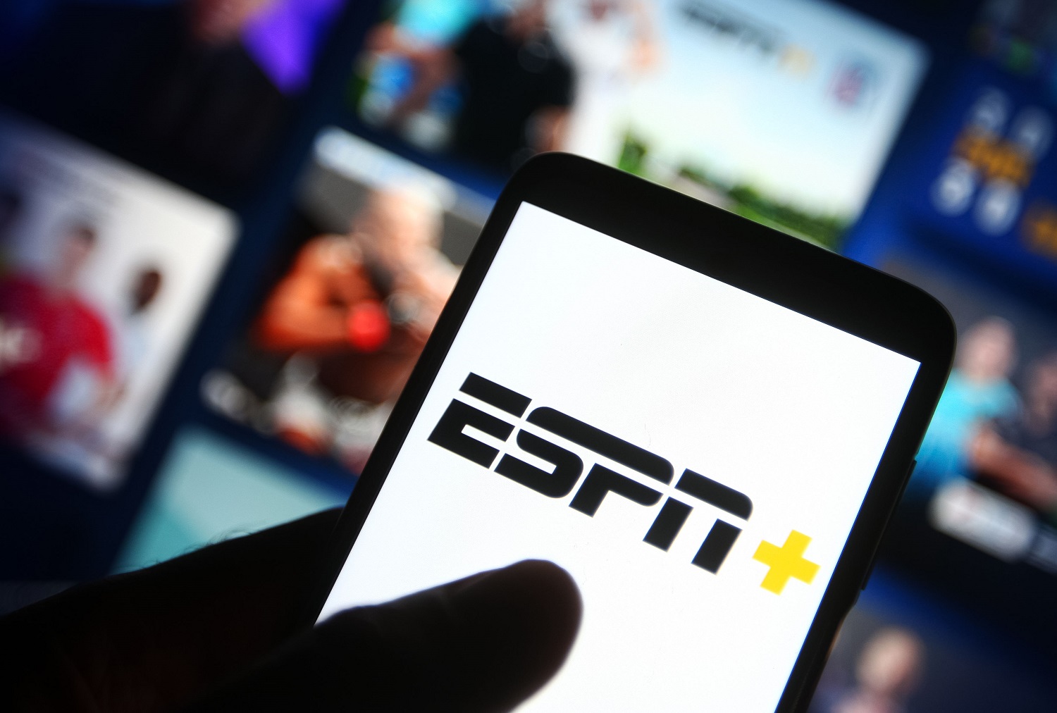 Photo illustration of the ESPN+ logo. Pavlo Gonchar/SOPA Images/LightRocket via Getty Images
