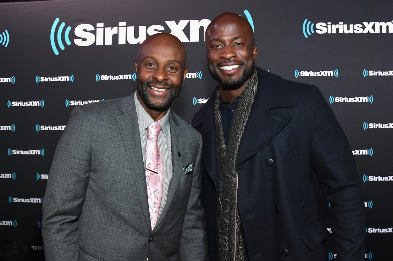 Former Oakland Raiders teammates Jerry Rice and Akbar Gbajabiamila