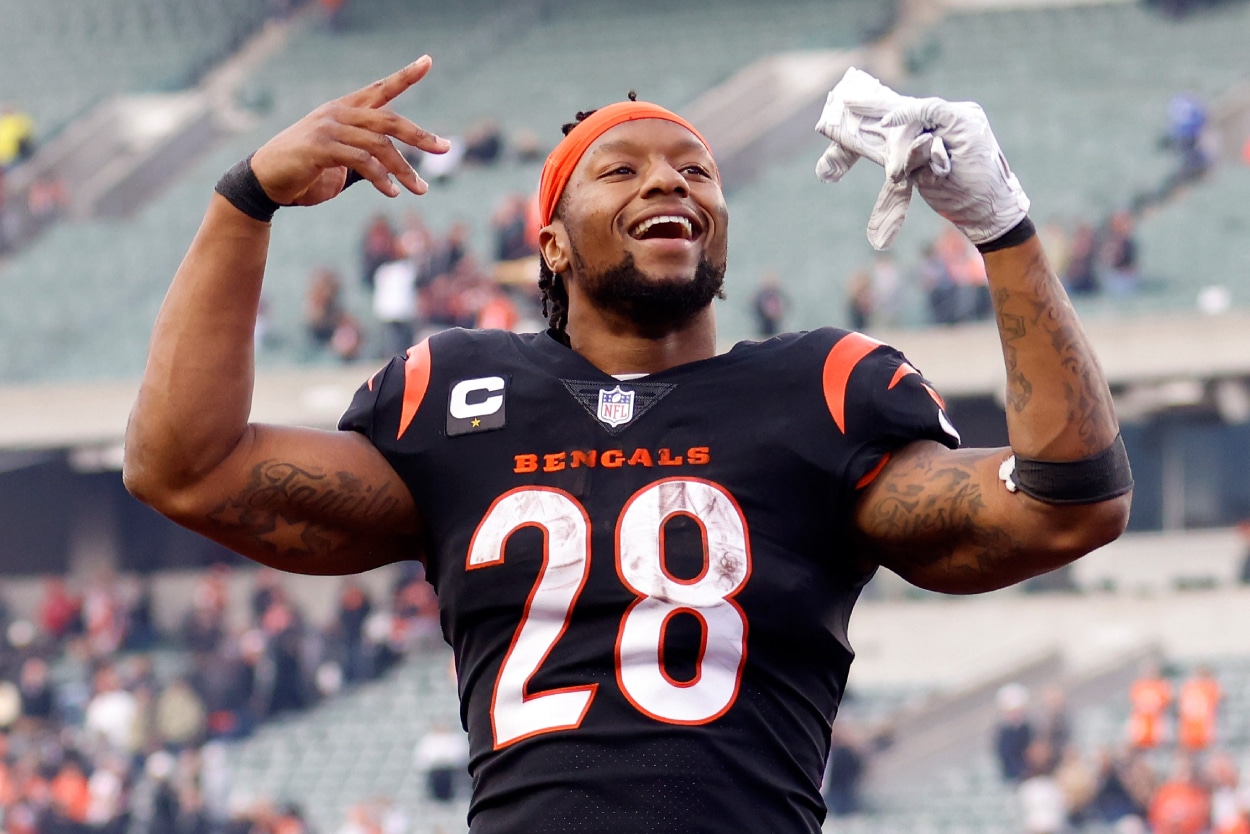 Cincinnati Bengals running back Joe Mixon in 2021.