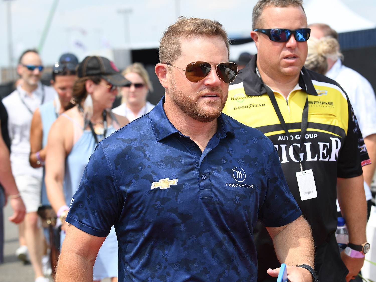 Justin Marks, co-owner of TrackHouse Racing, during the NASCAR Cup Series Ally 400 on June 26, 2022, at Nashville Superspeedway. | Jeffrey Vest/Icon Sportswire via Getty Images