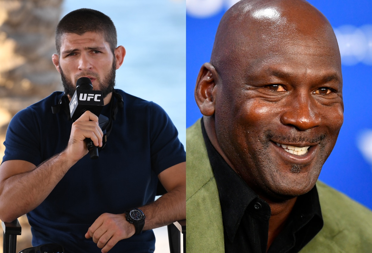 UFC legend Khabib Nurmagomedov and NBA great Michael Jordan