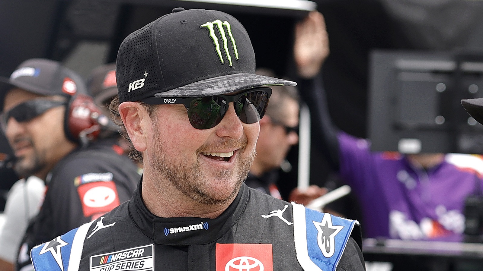 Kurt Busch on the grid during qualifying for the NASCAR Cup Series Ambetter 301 at New Hampshire Motor Speedway on July 16, 2022.