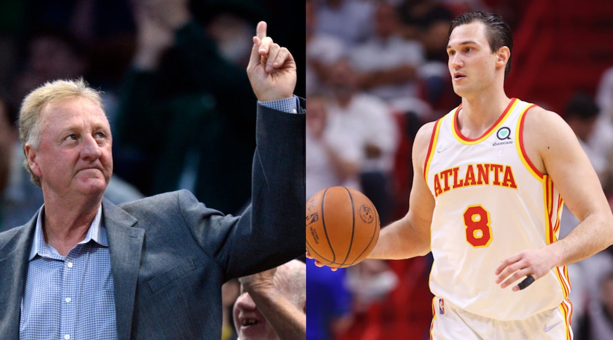 Larry Bird (L) and Danilo Gallinari (R)