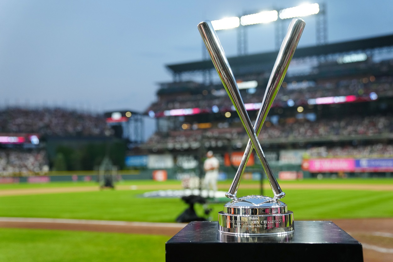 The winner's trophy for the MLB Home Run Derby