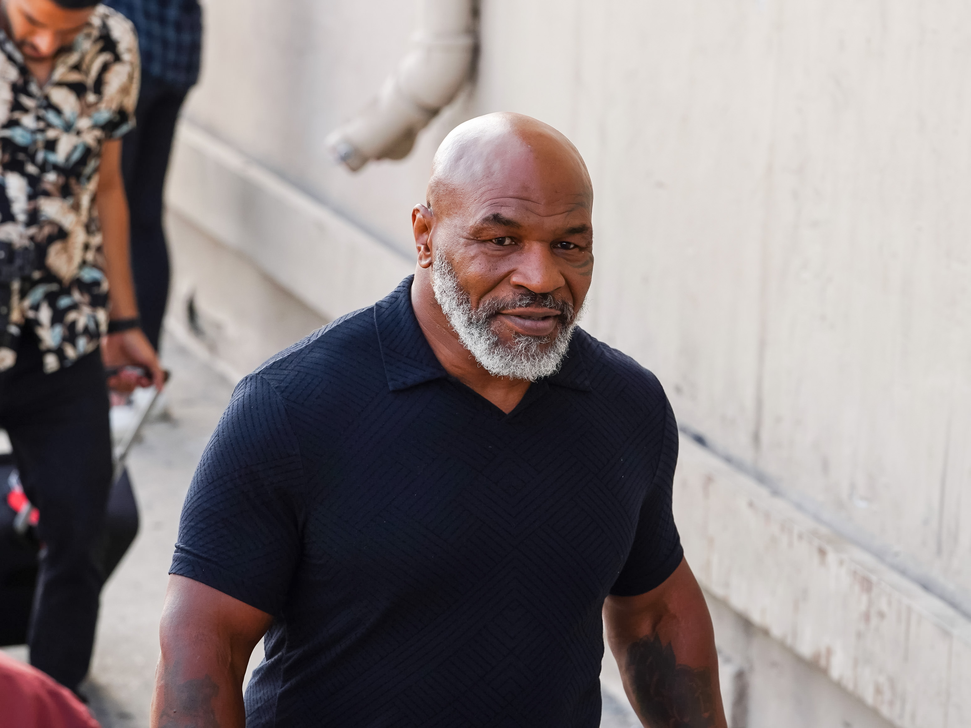 Mike Tyson is seen arriving at "Jimmy Kimmel Live."