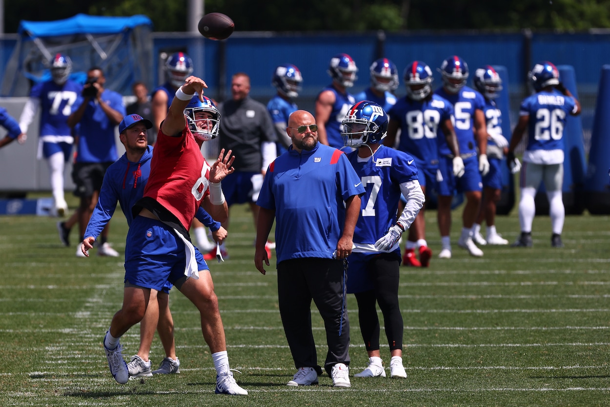 New head coach Brian Daboll (pictured) has a lot of decisions to make during New York Giants training camp in 2022.