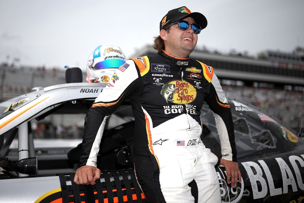 Noah Gragson waits on the grid prior to the NASCAR Xfinity Series Crayon 200 at New Hampshire Motor Speedway on July 16, 2022 | James Gilbert/Getty Images