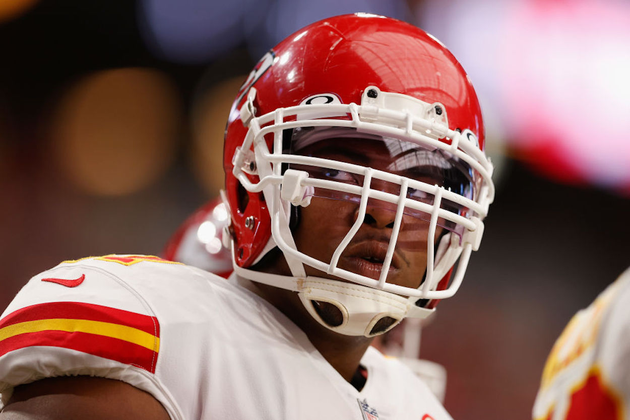 Kansas City Chiefs offensive tackle Orlando Brown during a game.