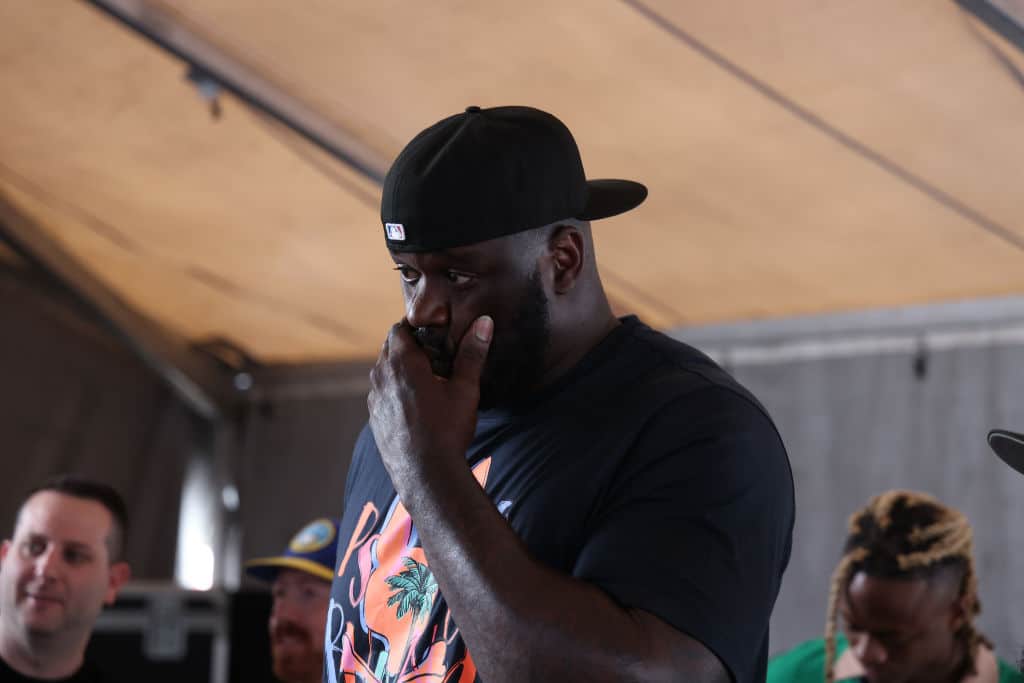 Former NBA star Shaquille O'Neal at Governors Ball.