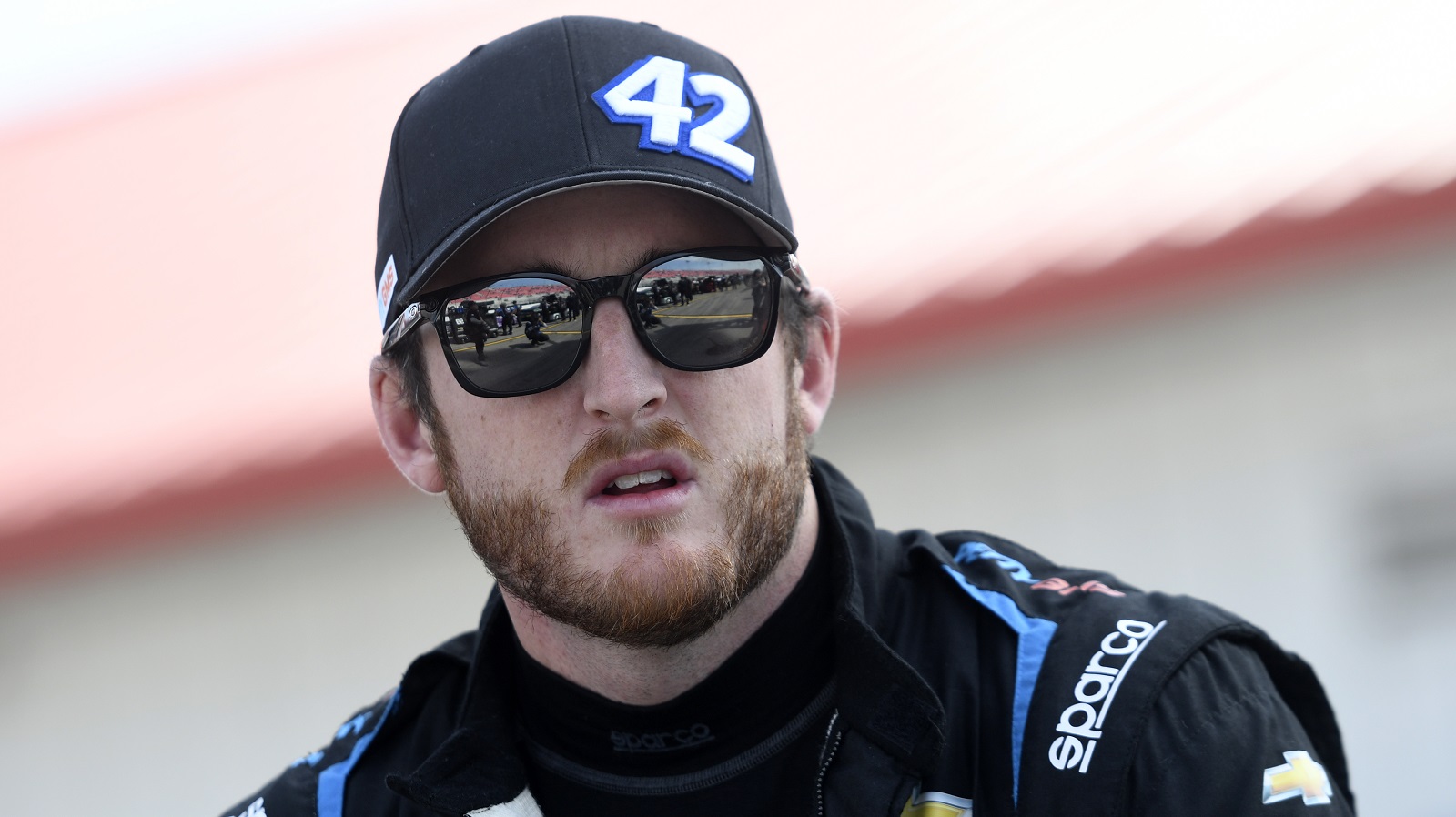 Ty Dillon looks on during qualifying for the NASCAR Cup Series Inaugural Enjoy Illinois 300 on June 4, 2022, at World Wide Technology Raceway.