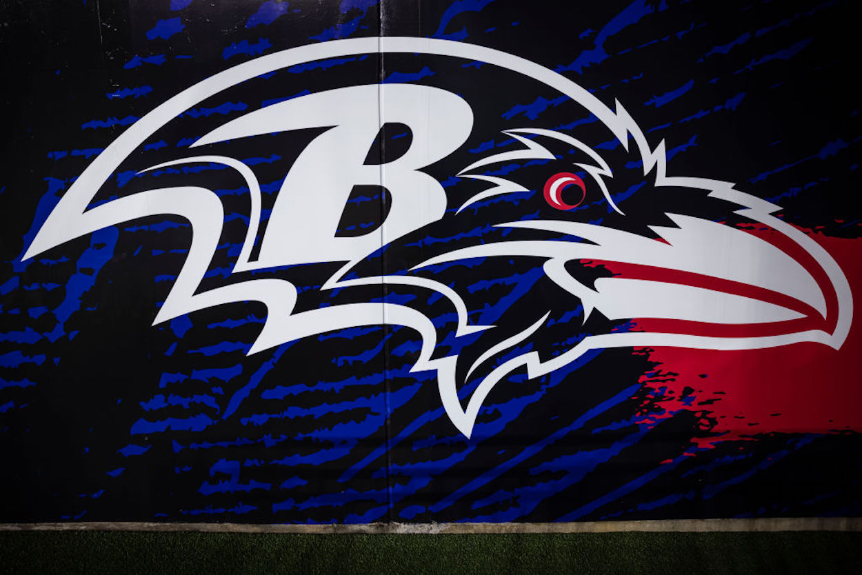 The Baltimore Ravens logo.