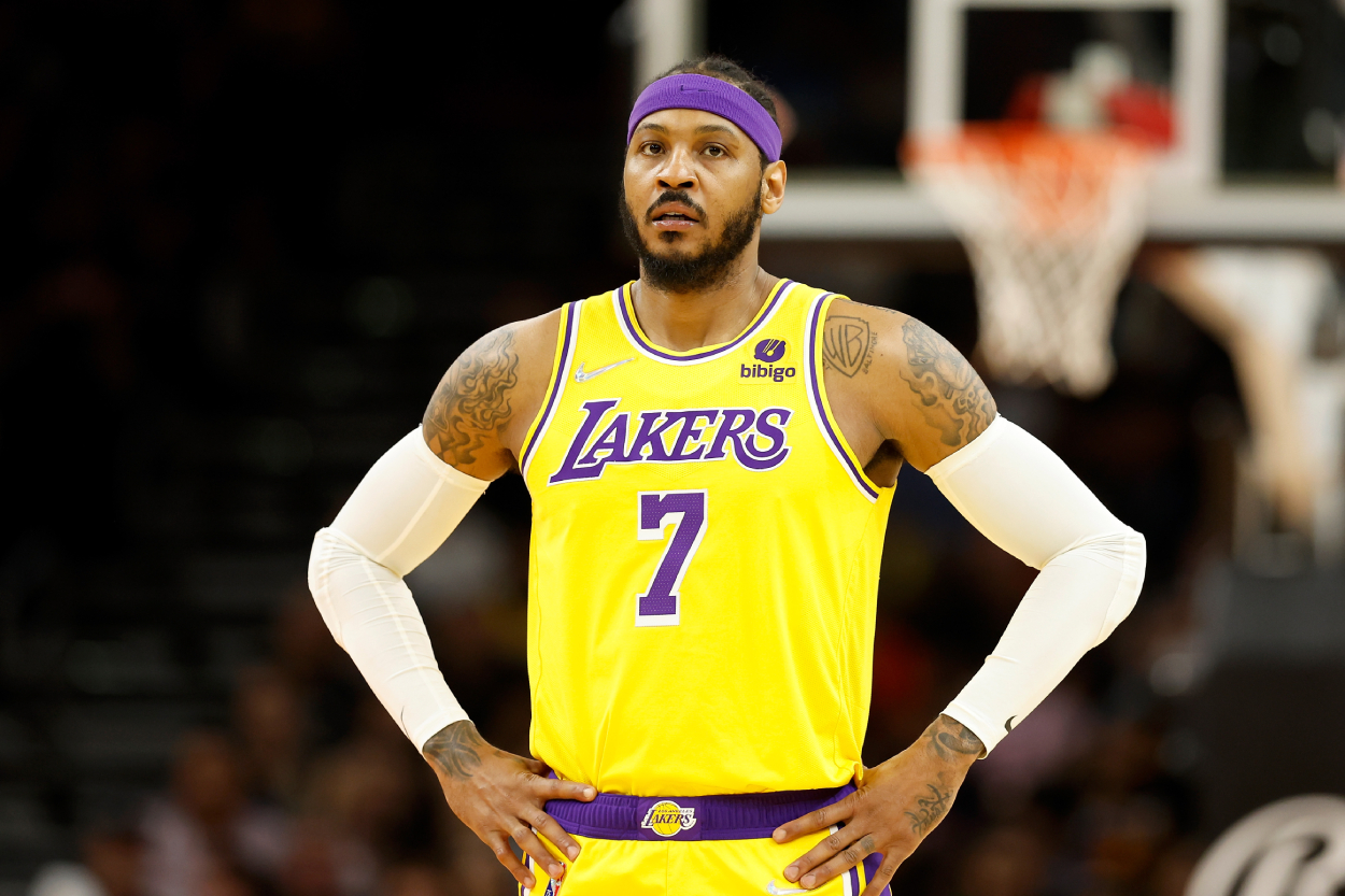 Carmelo Anthony of the Los Angeles Lakers.