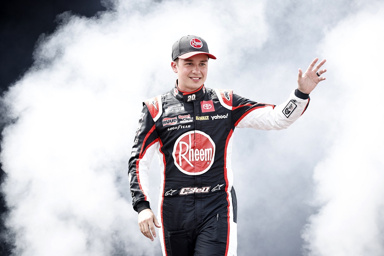 Christopher Bell ahead of the 2022 NASCAR Cup Series Federated Auto Parts 400