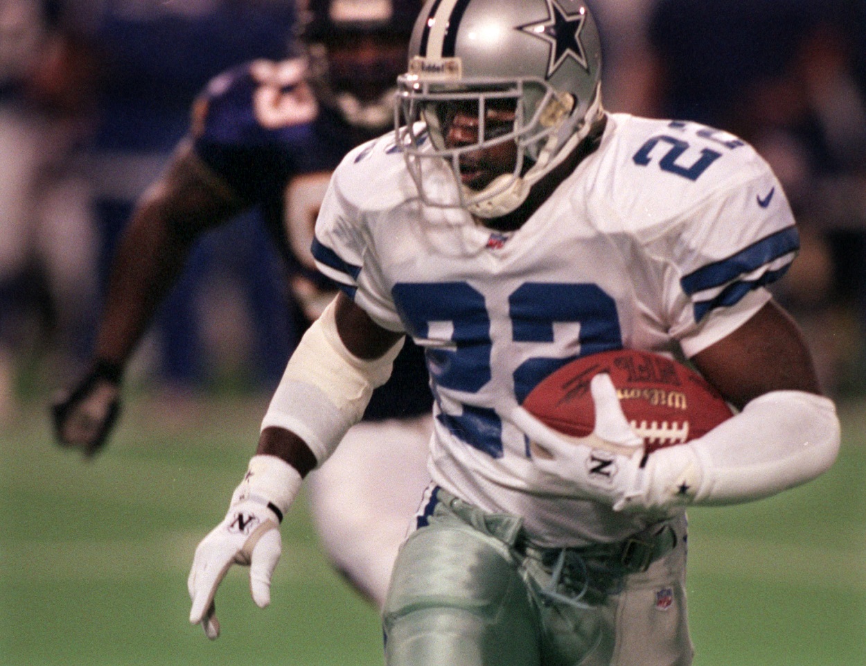 Emmitt Smith during an NFL matchup between the Cowboys and Vikings
