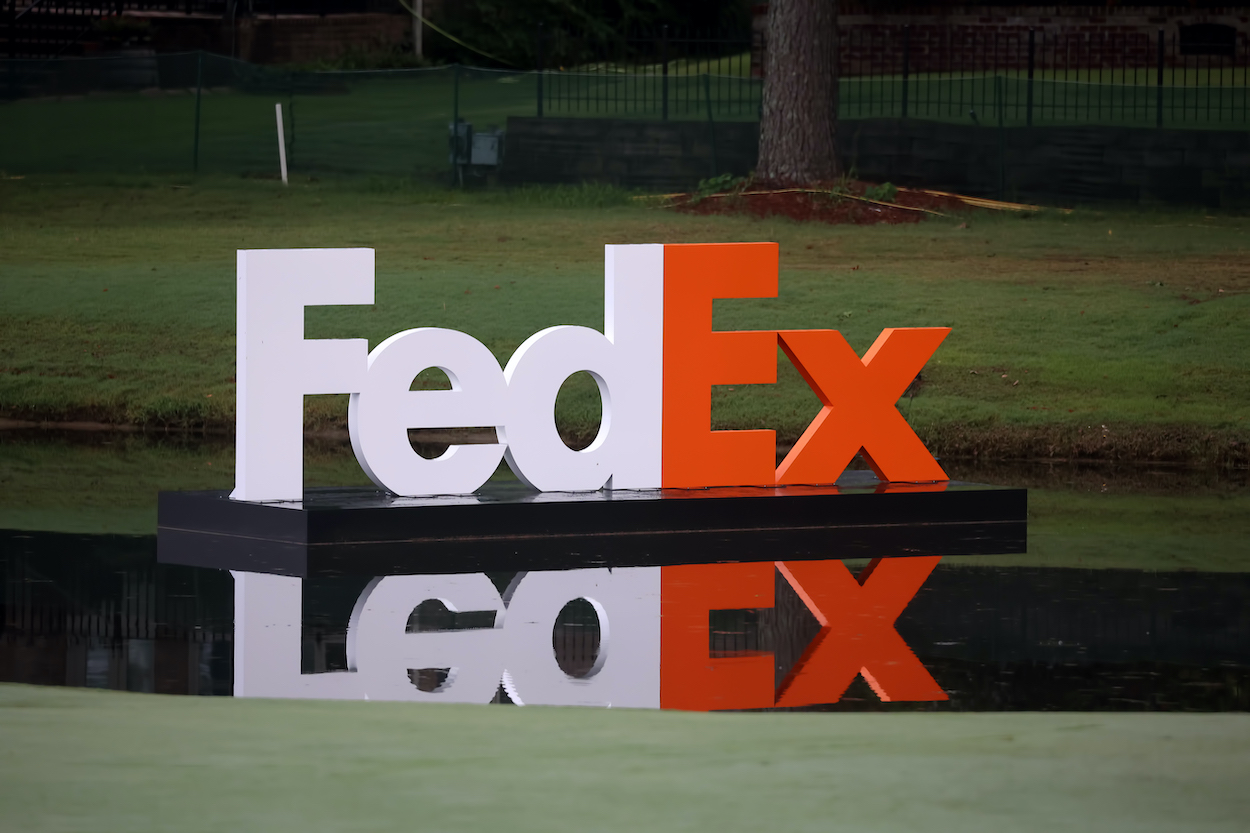 FedEx St. Jude Championship sign on display.