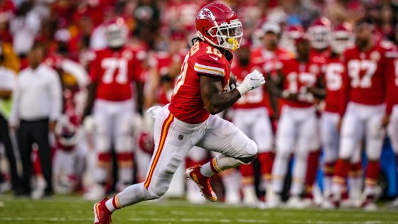 Isiah Pacheco of the Kansas City Chiefs.