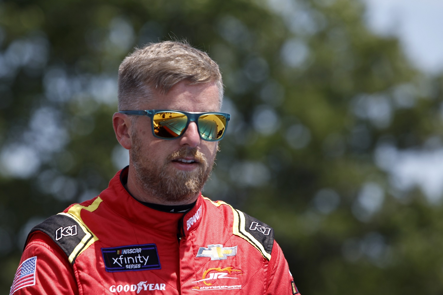Justin Allgaier prior to the NASCAR Xfinity Series Henry 180 at Road America on July 2, 2022 in Elkhart Lake, Wisconsin.