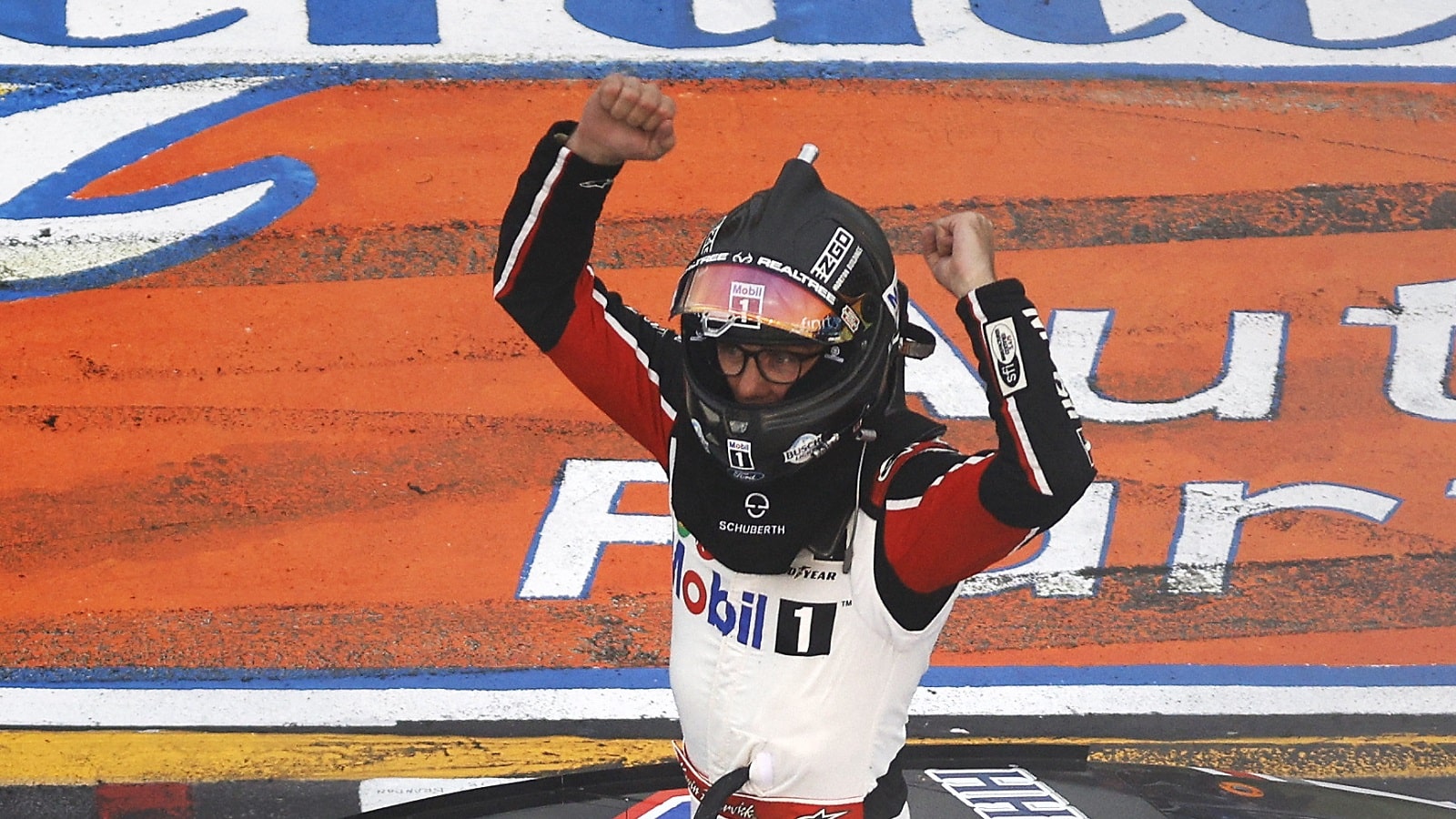 Kevin Harvick celebrates after winning the NASCAR Cup Series Federated Auto Parts 400 at Richmond Raceway on Aug. 14, 2022. | Jared C. Tilton/Getty Images