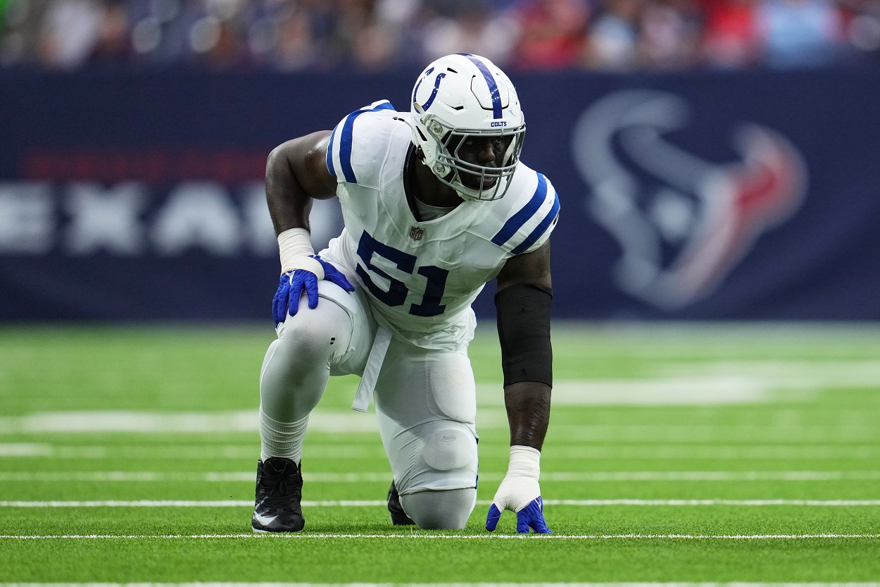 Kwite Paye during a Colts-Texans matchup in December 2021
