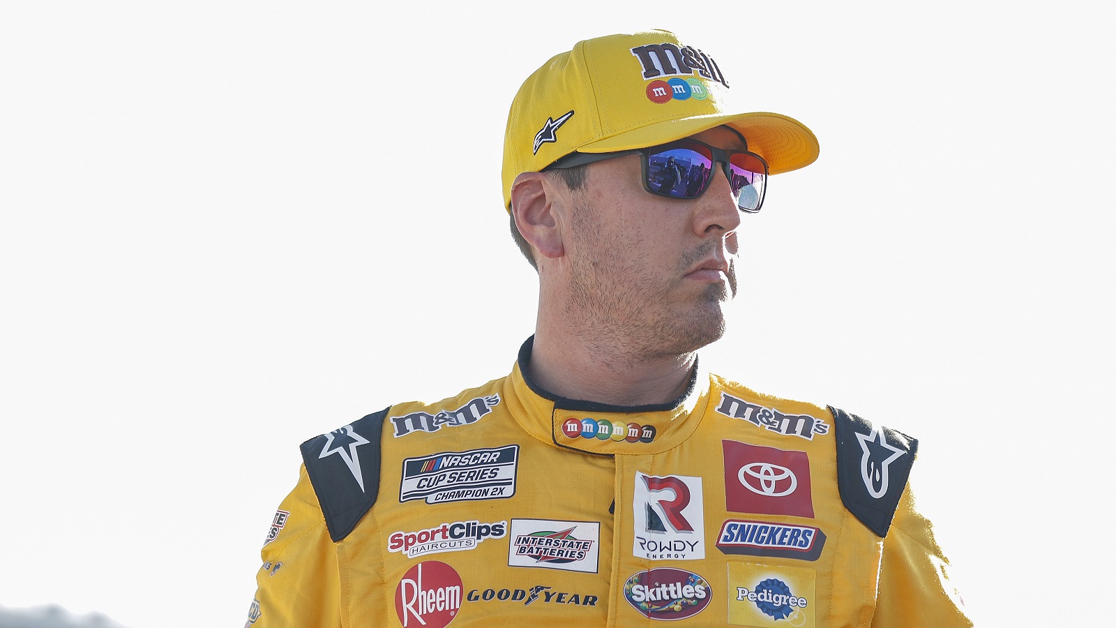 Kyle Busch waits on the grid during practice for the NASCAR Camping World Truck Series Worldwide Express 250 for Carrier Appreciation at Richmond Raceway on Aug. 13, 2022, in Richmond, Virginia.