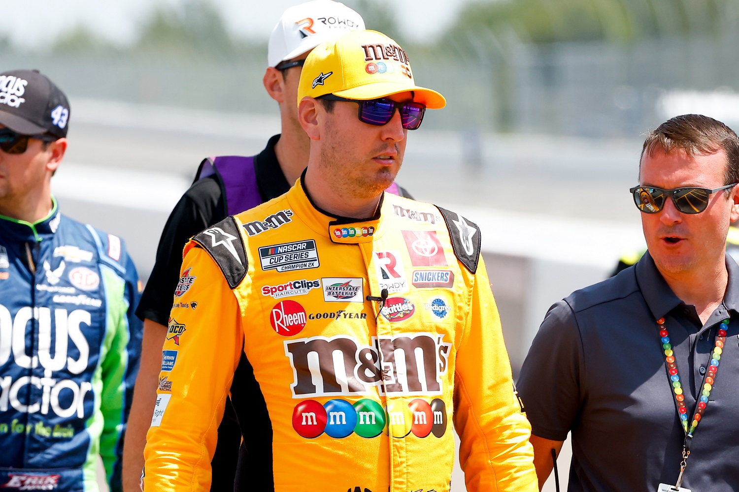 Kyle Busch prior to the NASCAR Cup Series M&M's Fan Appreciation 400 on July 24, 2022, at Pocono Raceway in Long Pond, Pennsylvania.