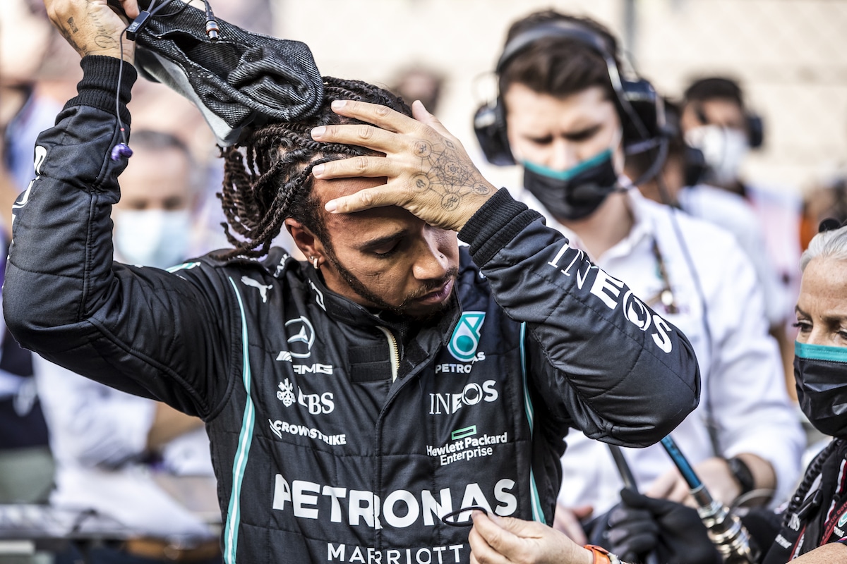 Lewis Hamilton after the 2012 Grand Prix Formula 1 of Abu Dhabi