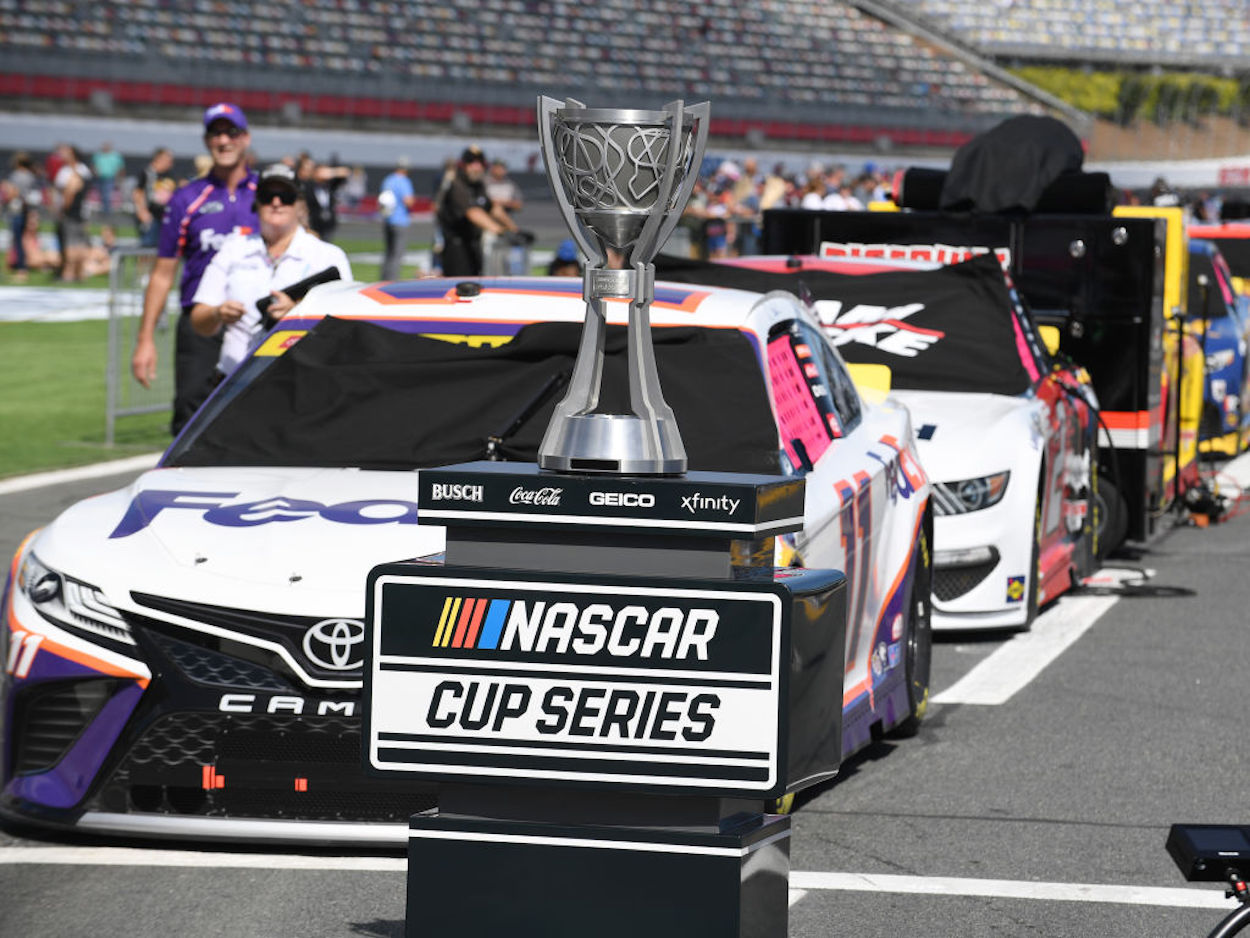 The NASCAR Series Cup trophy during the 2021 campaign.