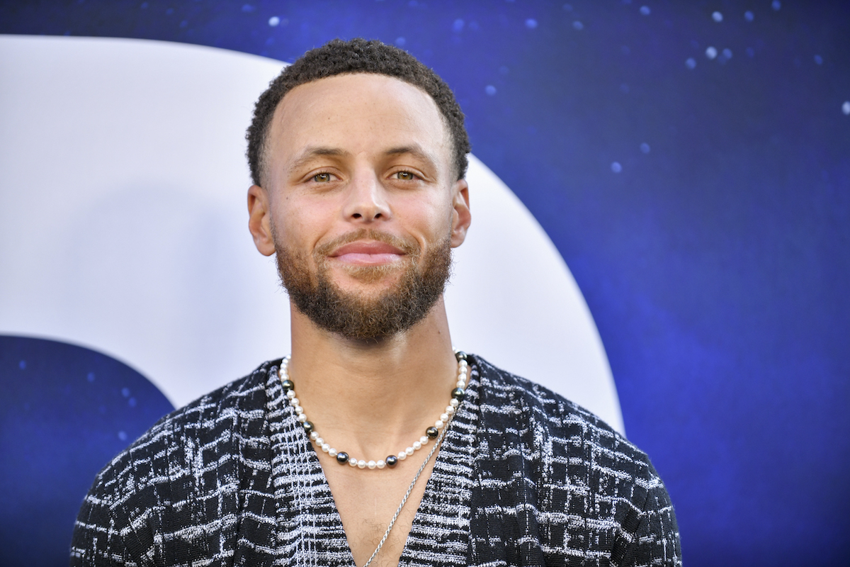 Steph Curry smiles at the world premiere of Universal Pictures' "NOPE"