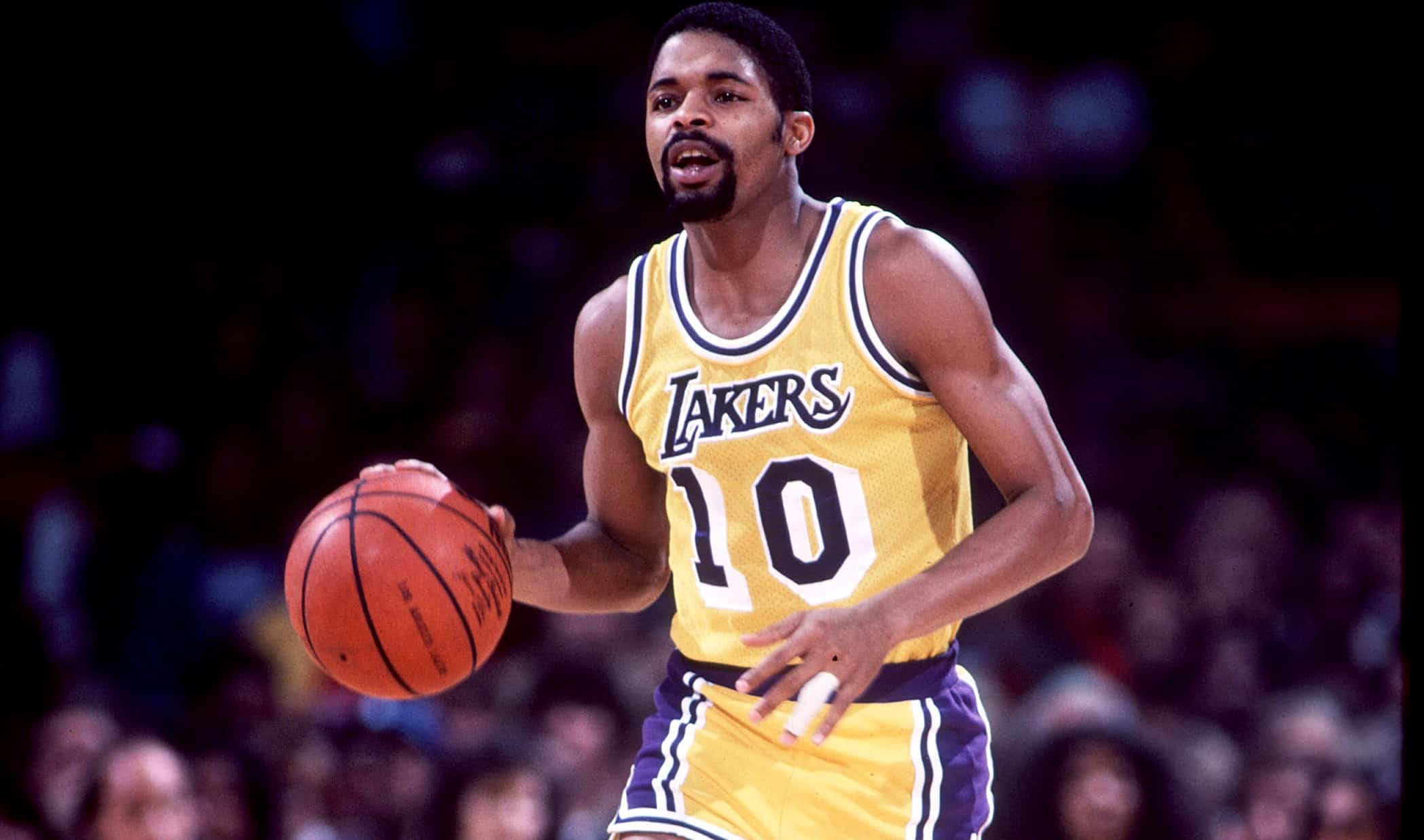 Norm Nixon of the Los Angeles Lakers in action.