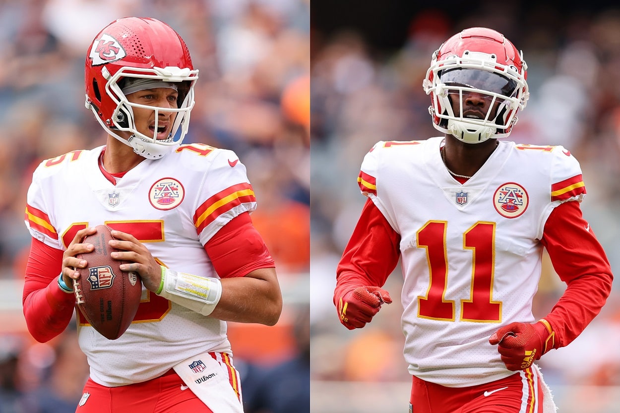 Kansas City Chiefs Patrick Mahomes and Marquez Valdes-Scantling