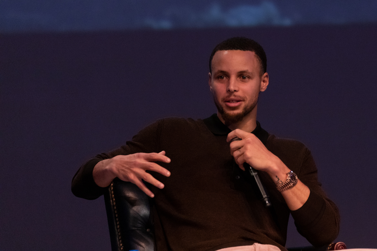 Executive producer and NBA player Stephen Curry, participates on a panel after the screening of his documentary, Emanuel