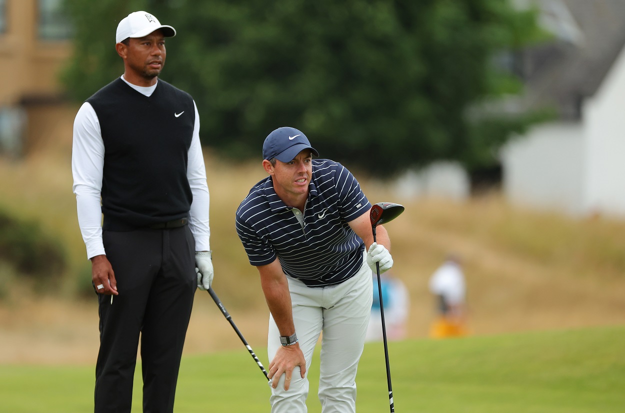 Tiger Woods and Rory McIlroy at St. Andrews