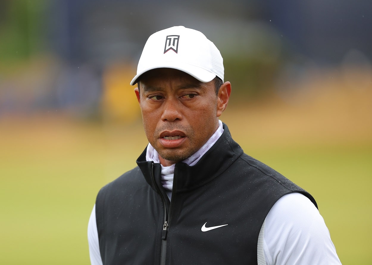 Tiger Woods at the 2022 Open Championship at St. Andrews