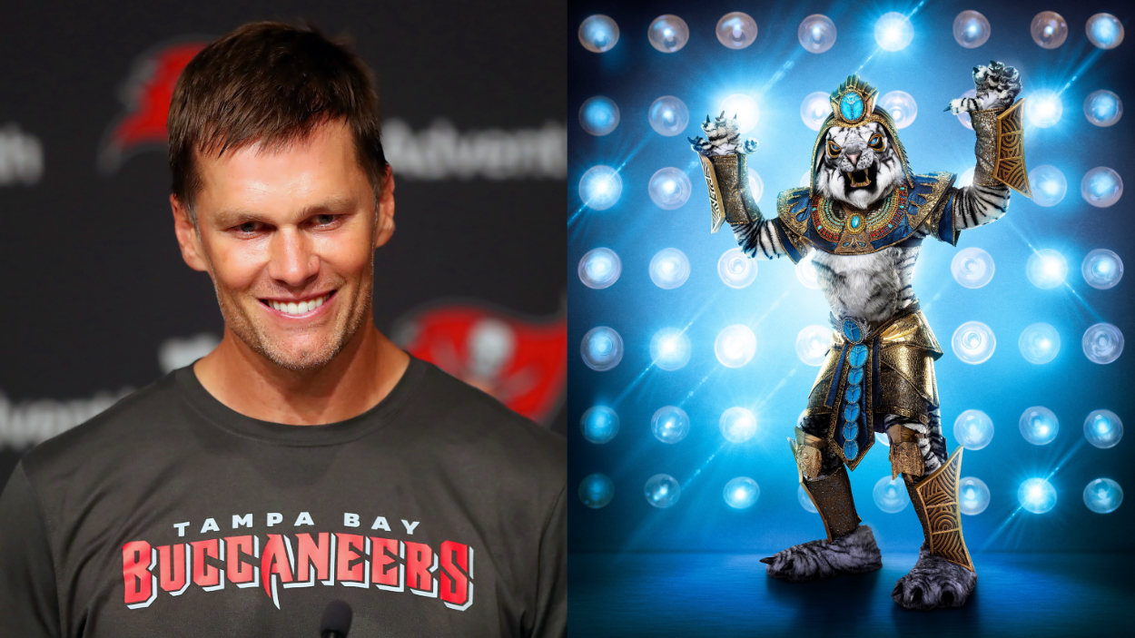 (L-R) Tom Brady, The White Tiger on Fox's 'The Masked Singer'
