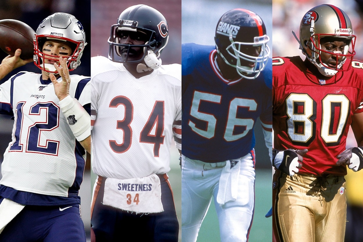 Tom Brady Walter Payton Lawrence Taylor Jerry Rice NFL