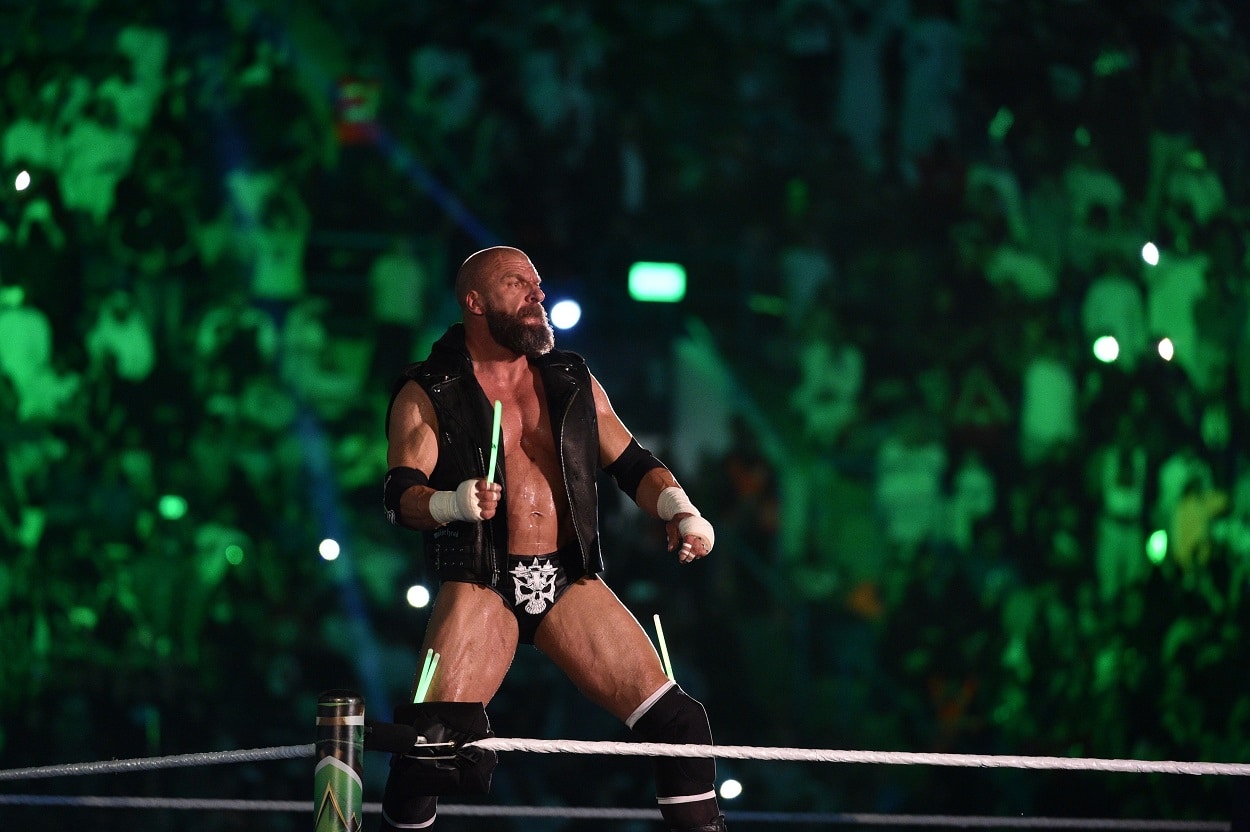 Triple H as part of D-Generation X at WWE's Crown Jewel PPV in 2018