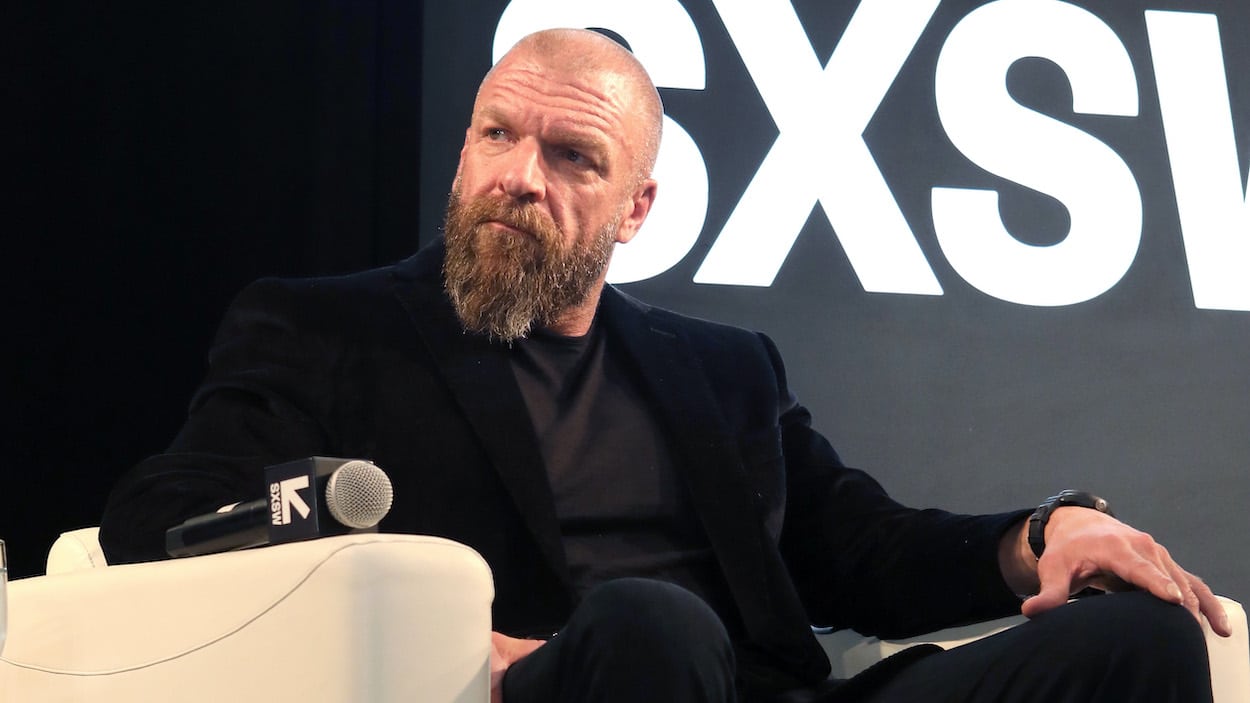 Triple H, the new WWE Head of Creative who is bringing back NXT Black & Gold stars liek Dexter Lumis, seen in 2019.