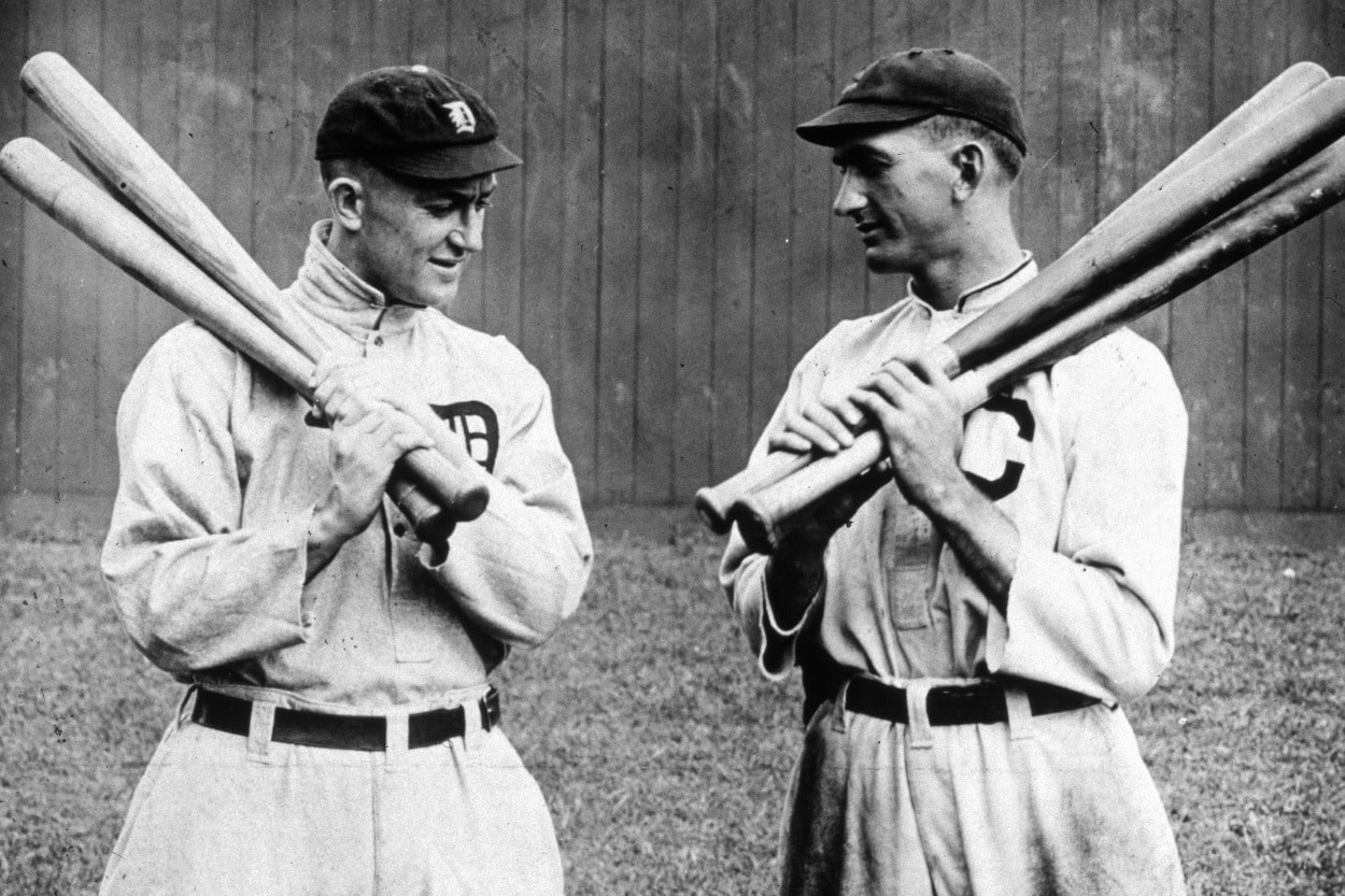 Shoeless Joe Productions - Ty Cobb (left) talks to Joe Jackson