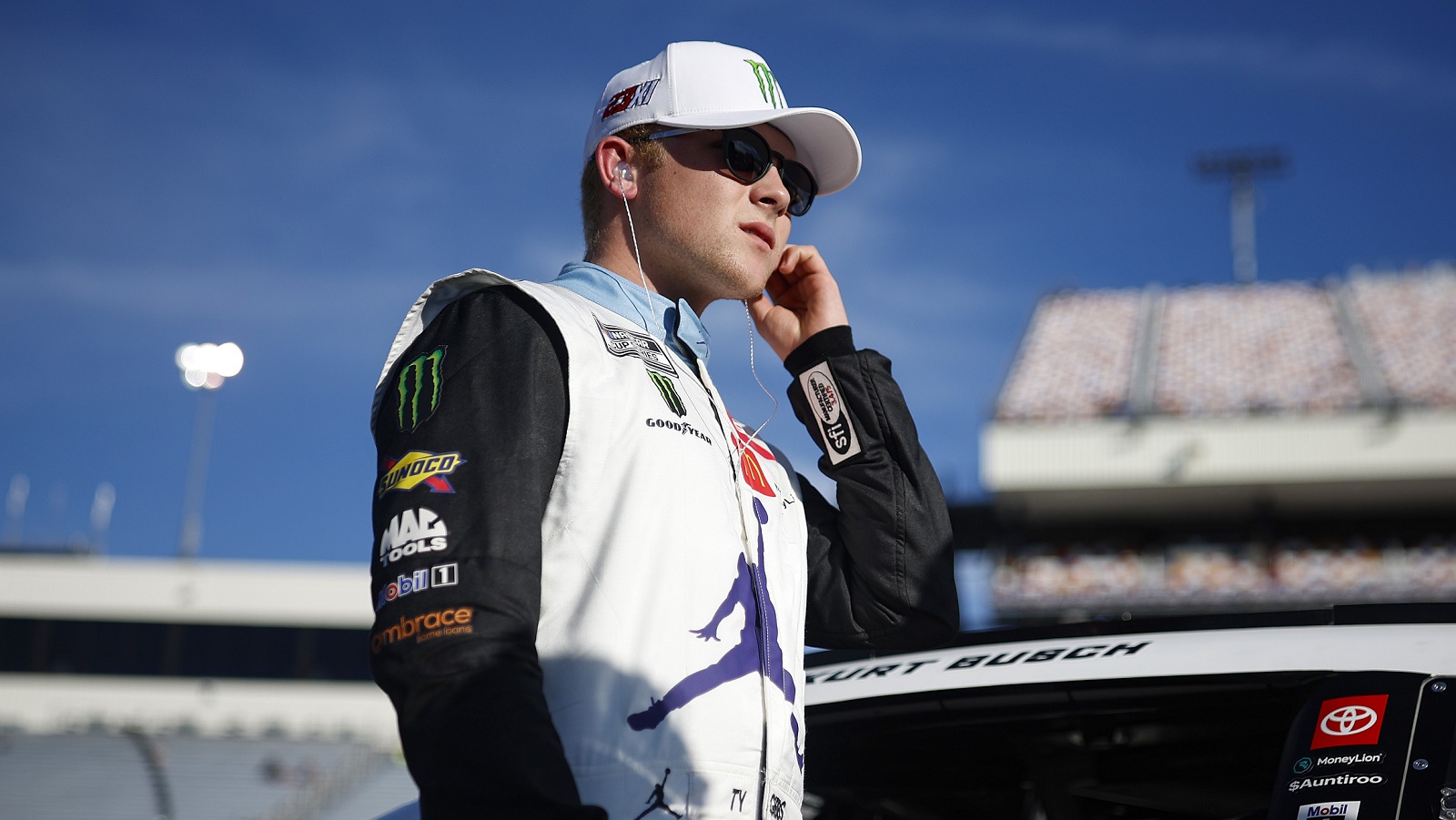 Ty Gibbs waits on the grid during practice for the NASCAR Cup Series Federated Auto Parts 400 at Richmond Raceway on Aug. 13, 2022, in Richmond, Virginia.
