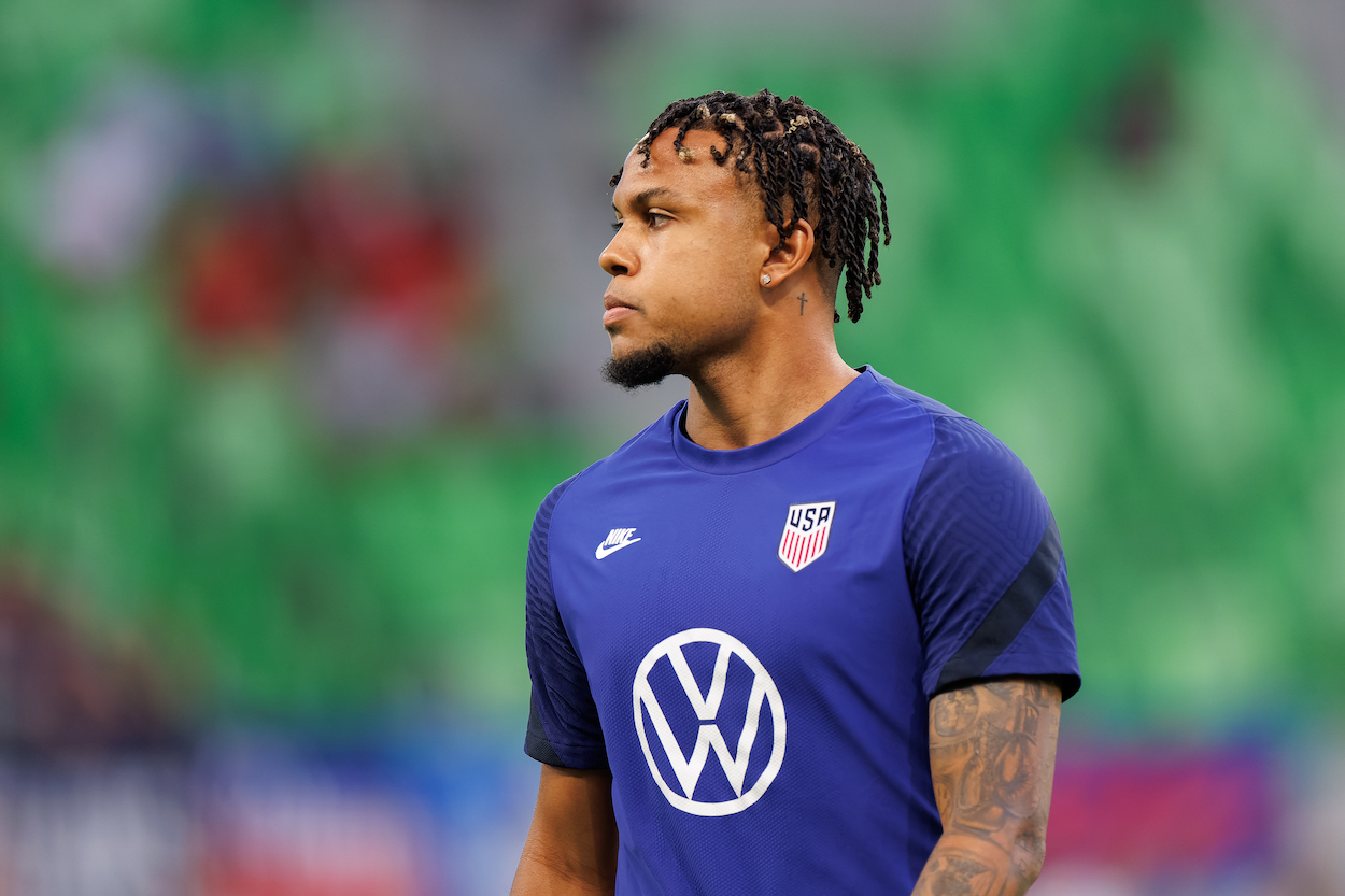 Weston McKennie (pictured) commented on leaked USMNT 2022 World Cup kits.