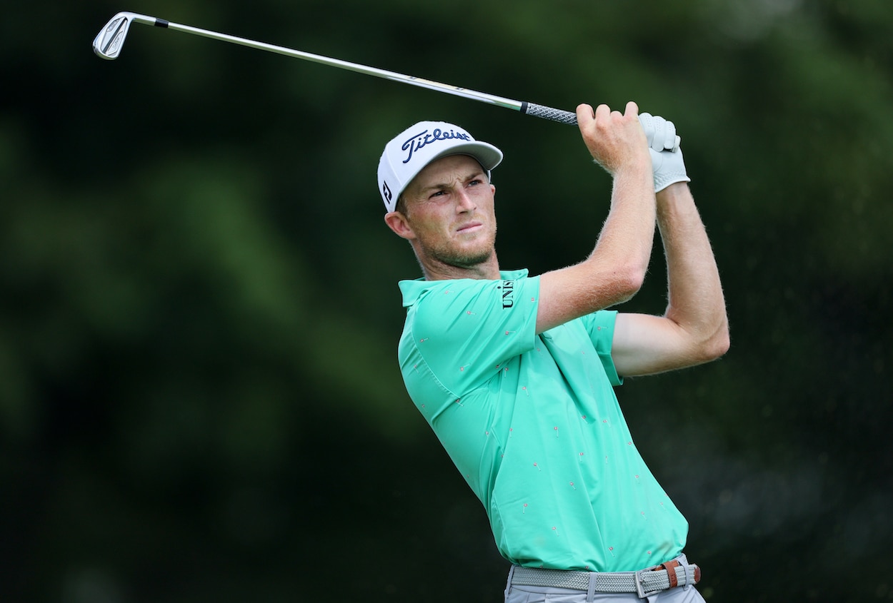 Will Zalatoris hits a tee shot during the BMW Championship.