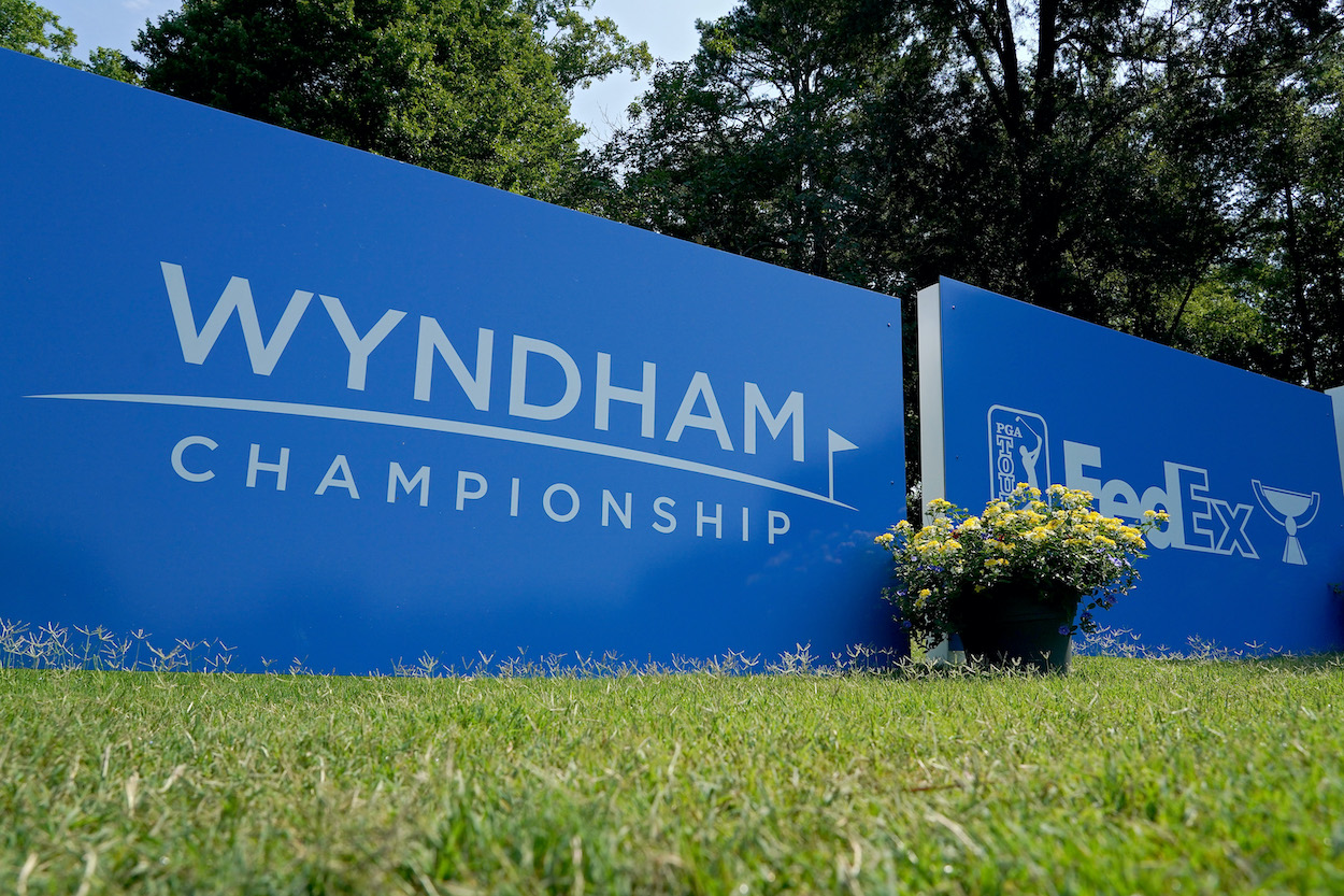 Wyndham Championship sign.