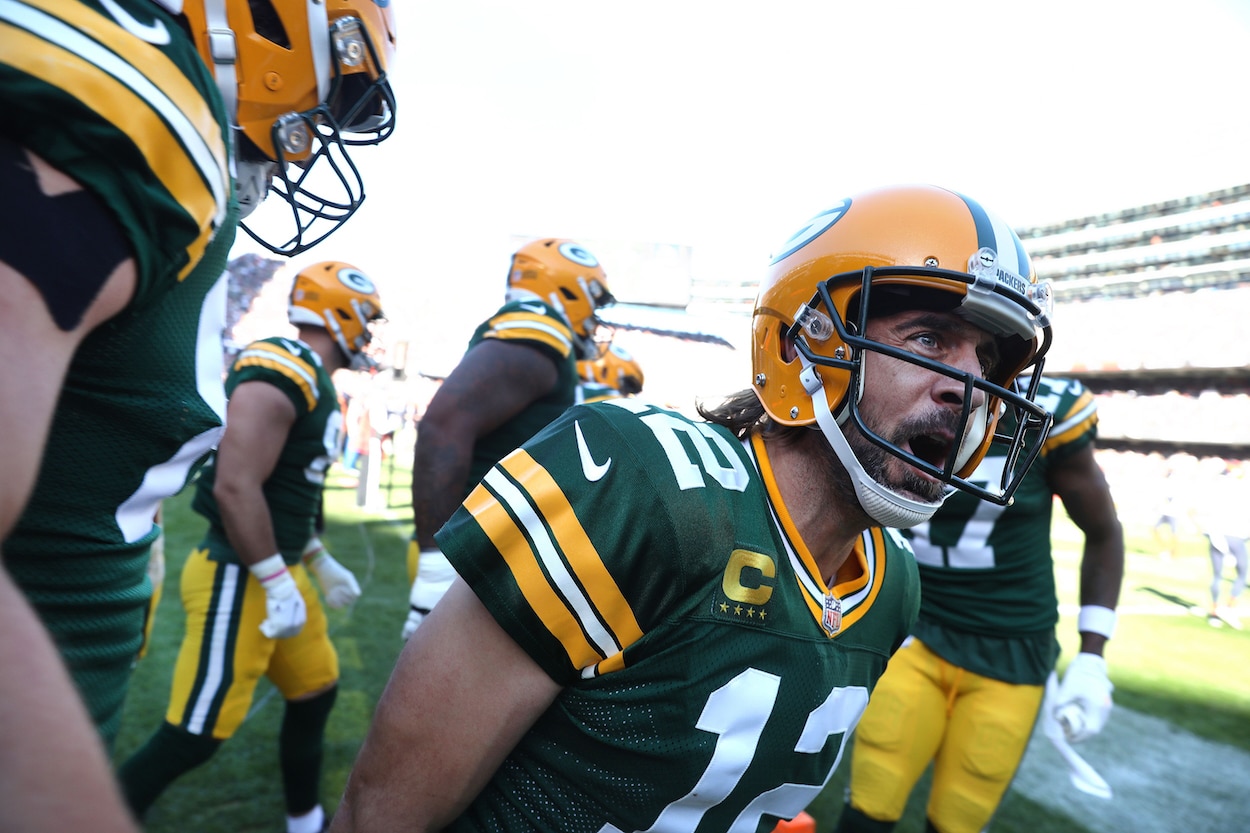 Green Bay Packers quarterback Aaron Rodgers.