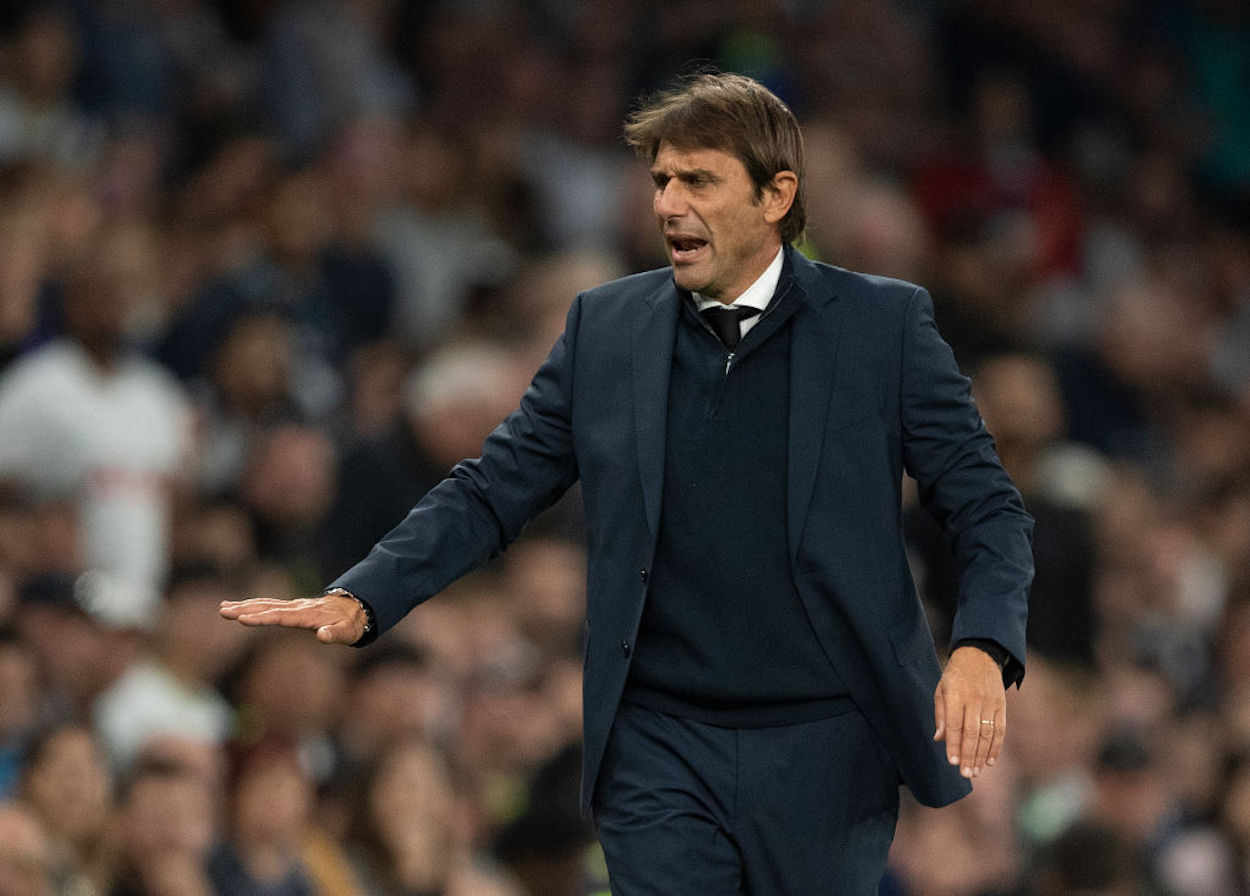Tottenham manager Antonio Conte during a match against Leicester City.