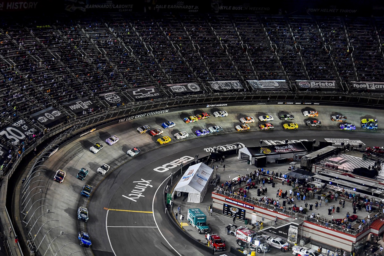 A view of the 2022 NASCAR Cup Series Bass Pro Shops Night Race