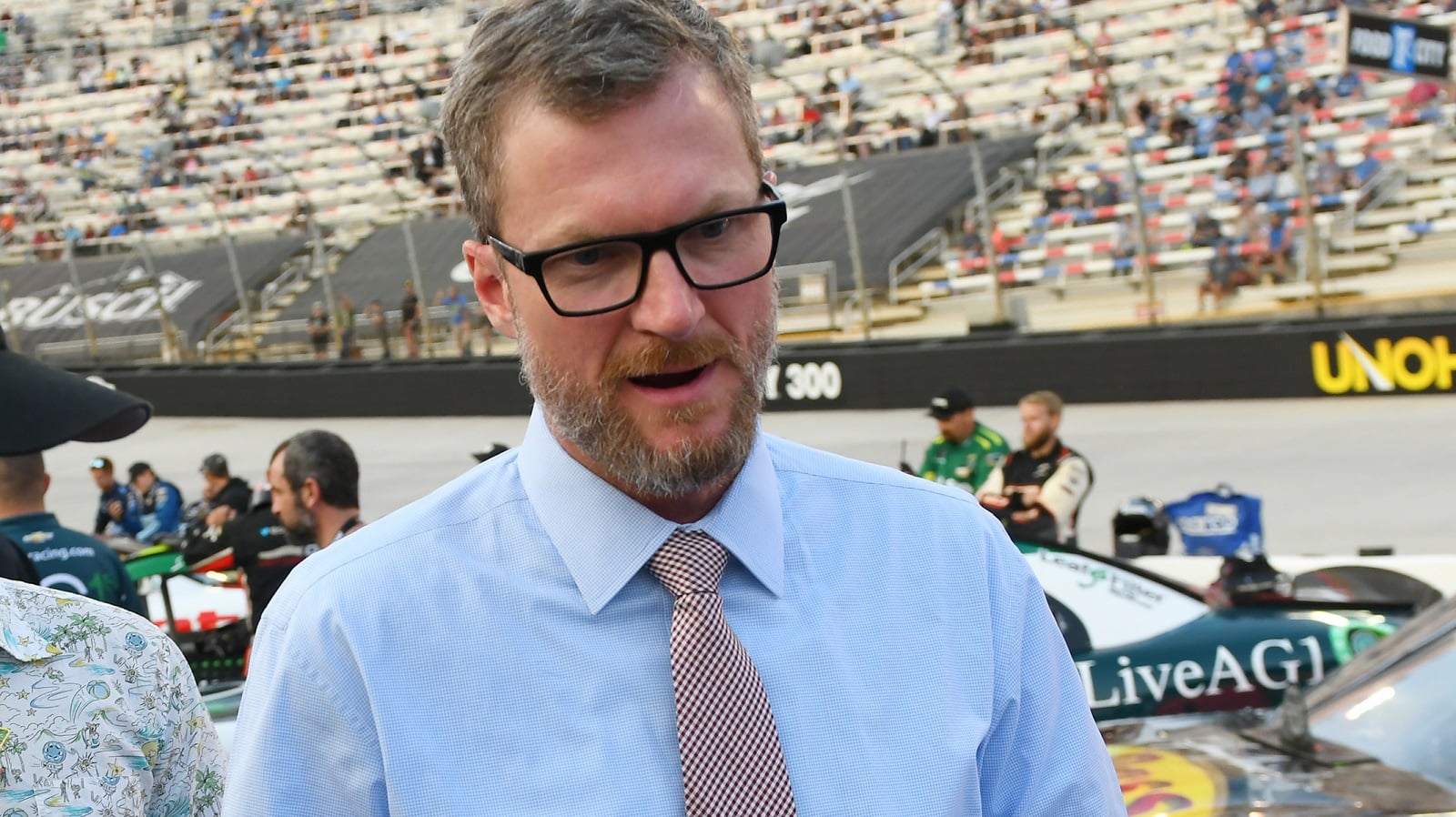 Dale Earnhardt, Jr. before the NASCAR Xfinity Series Food City 300 on Sept. 16, 2022 at Bristol Motor Speedway. | Jeffrey Vest/Icon Sportswire via Getty Images